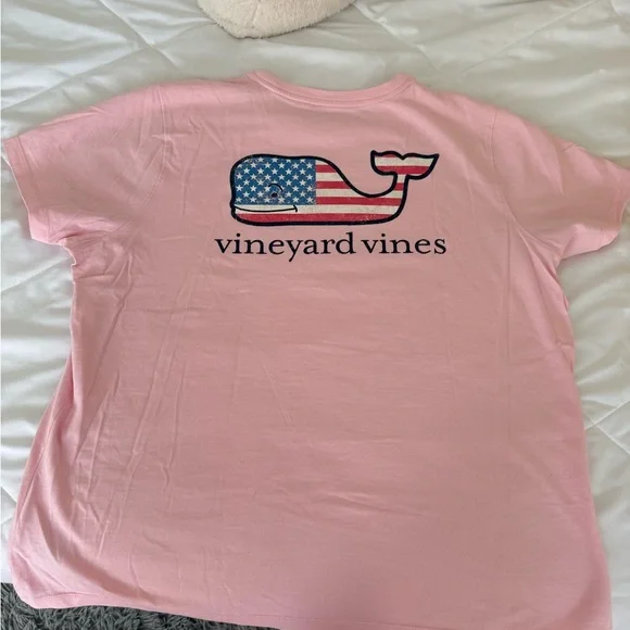 Vineyard Vines Light Pink Pocket Tee with Whale Logo- women - Picture 2 of 3